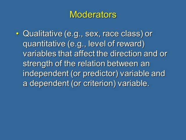 Definition Moderator