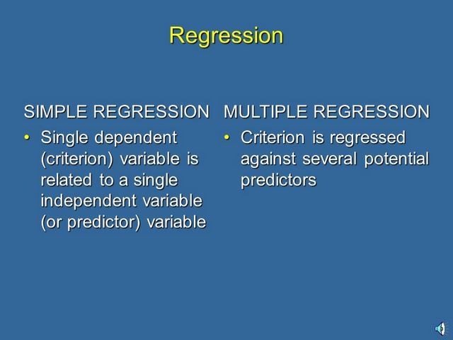 Simple and multiple regression defined